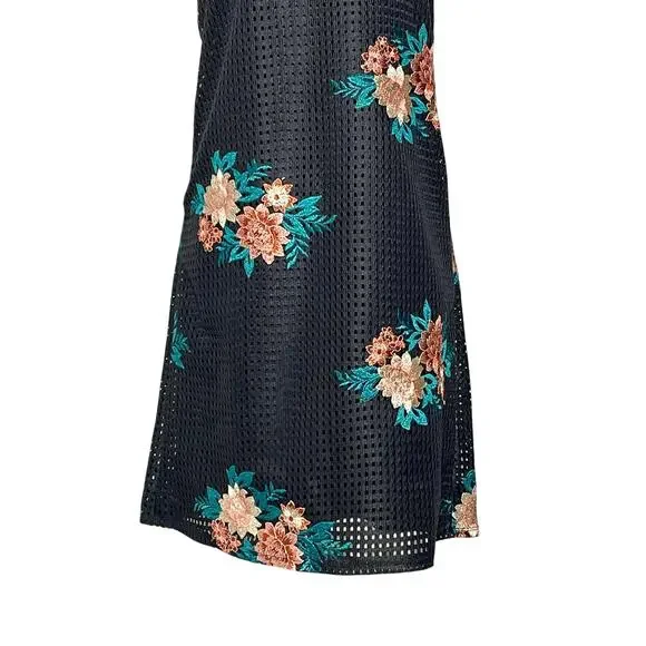 Zara Trafaluc Black Floral Dress SZ S - Picture 3 of 8